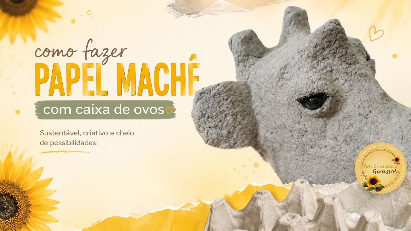 Papel Machê com caixa de ovos
